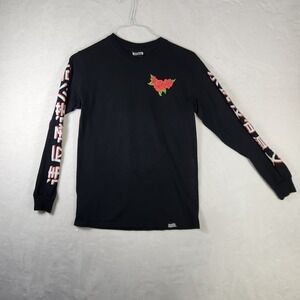Broken Promises Long Sleeve T Shirt‎ Roses Graphic Streetwear Black Size S